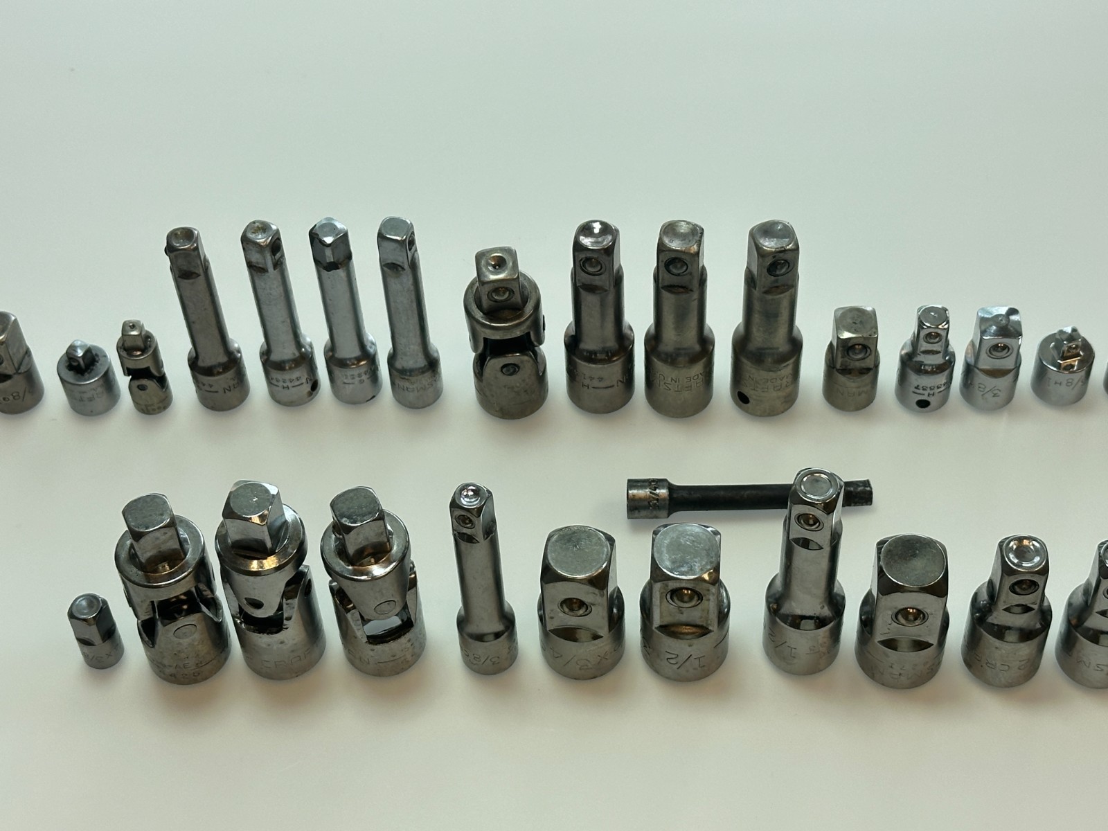Craftsman Tools 36pc Extension Adapter Joint Lot, 22 USA Made & 14 Non-USA Made