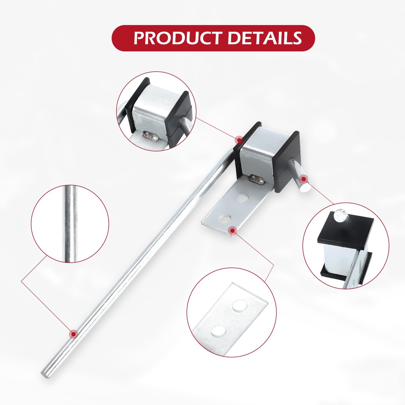 4 Pack Heavy Duty Exhaust Hanger Rods Universal Use Exhaust Hanger 3/8″ Rod 1…