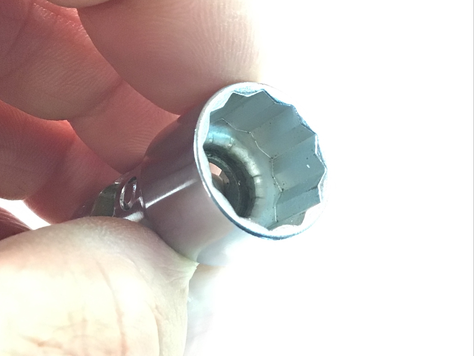 Snap On-#FVU20-5/8”, Chrome, 12Pt., 3/8” Dr., Wobble Socket, Underline Logo-NOS-
