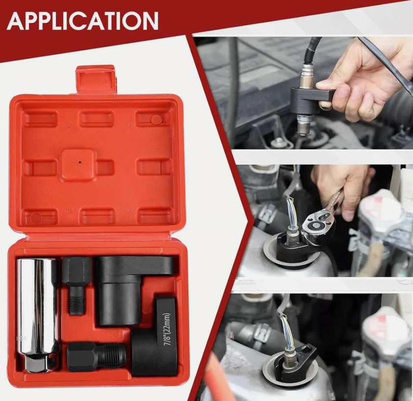5Pcs 22mm O2 Oxygen Sensor Socket Wrench 3/8″1/2″ Drive Auto Repair Tool