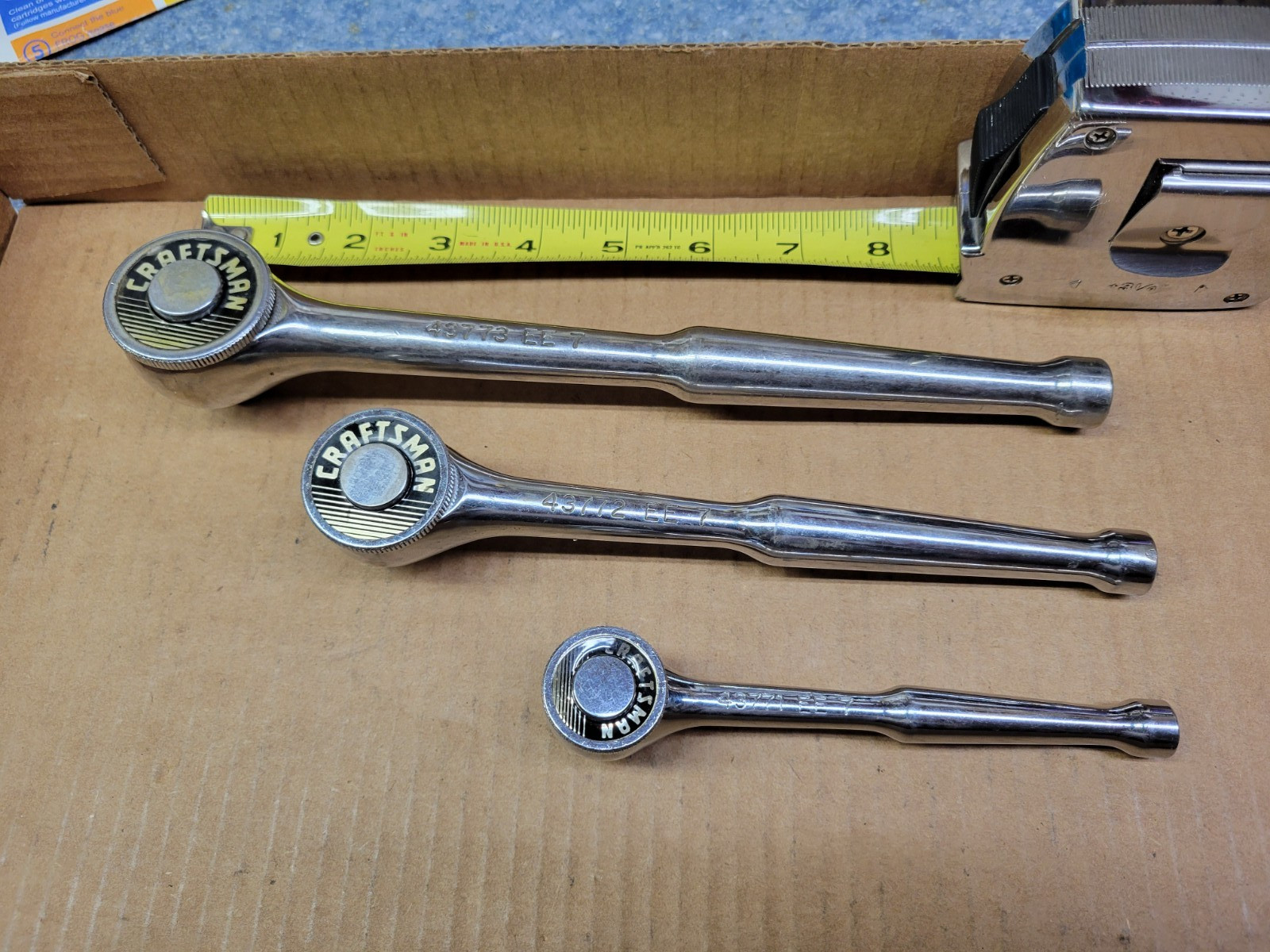 Craftsman USA 3-Piece Gold Label EE Series Thumbwheel Quick-Release Ratchet Set