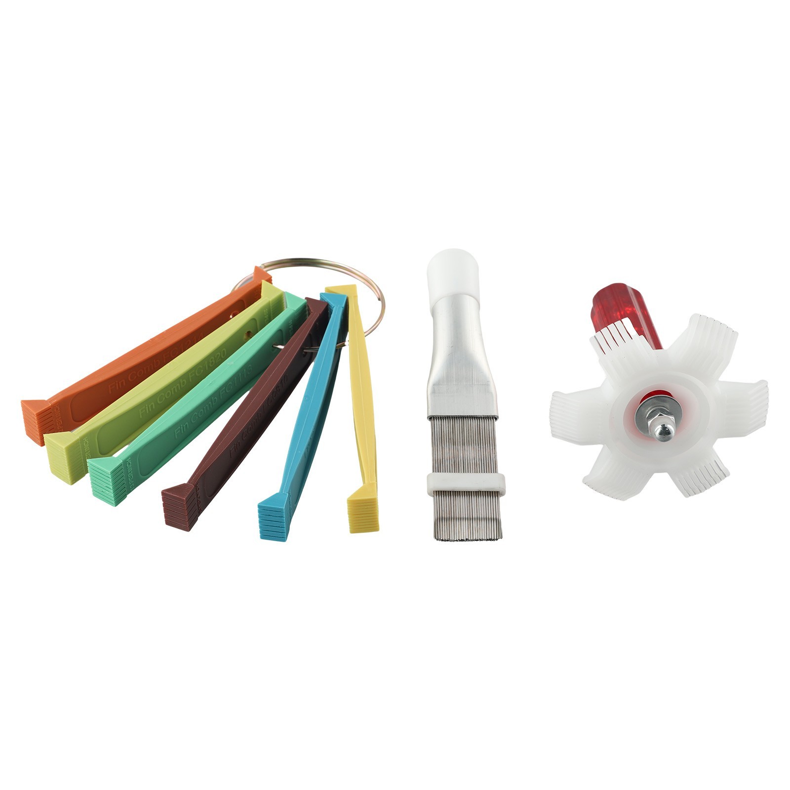 Comb Fin Comb Tool Set 3Pcs/Set Fin Cleaning Brush Stainless Steel + ABS