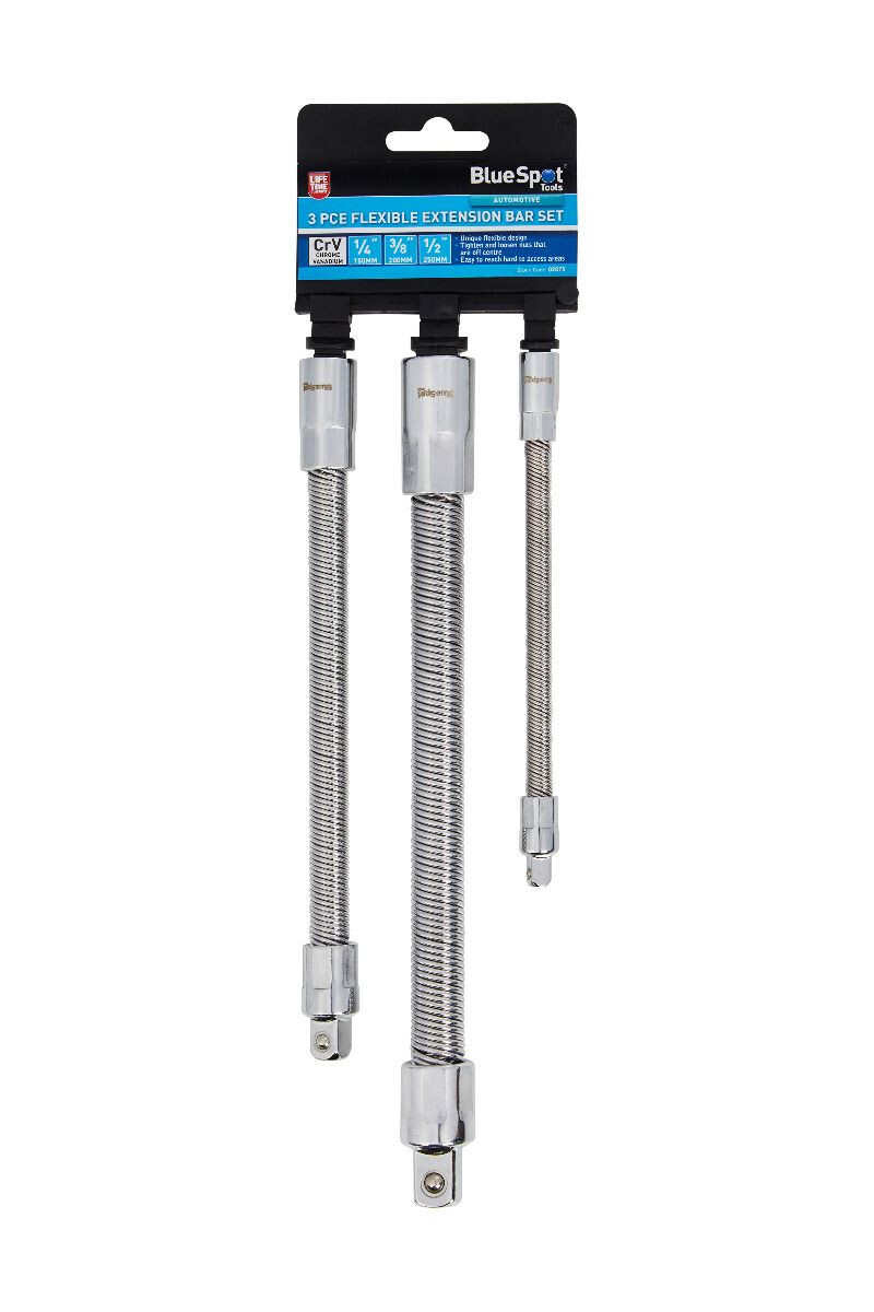 Blue Spot Tools Flexible Extension Bar 3 Pce 1/4» 3/8» 1/2» Handy Tool
