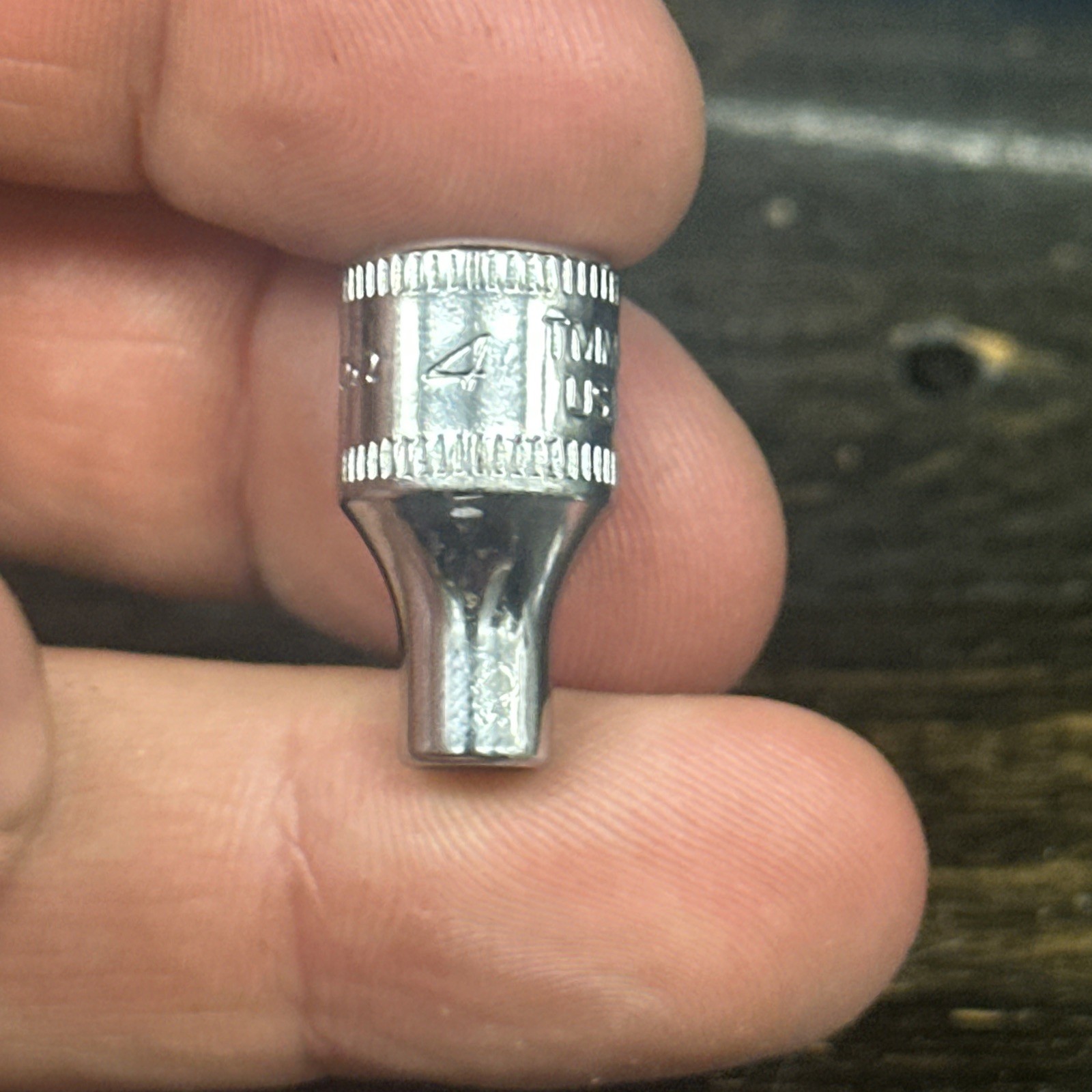 Snap On Tools 1/4 Drive 6 Point 4 mm Metric swallow Socket TMM4 USA Made #b
