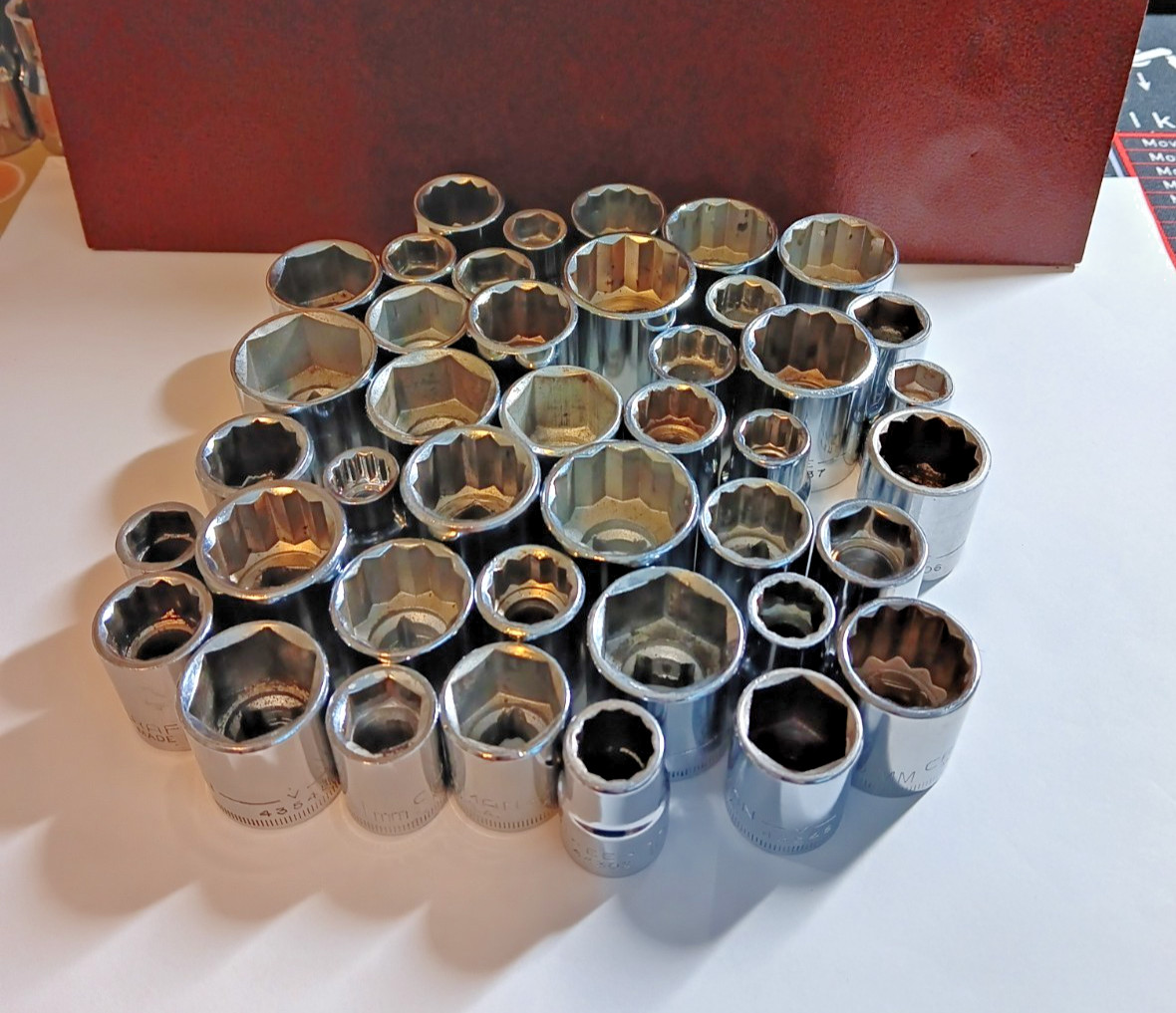 Craftsman Socket Lot of 48. Standard, Metric, SAE, Deep Well. 3/8 Drive.