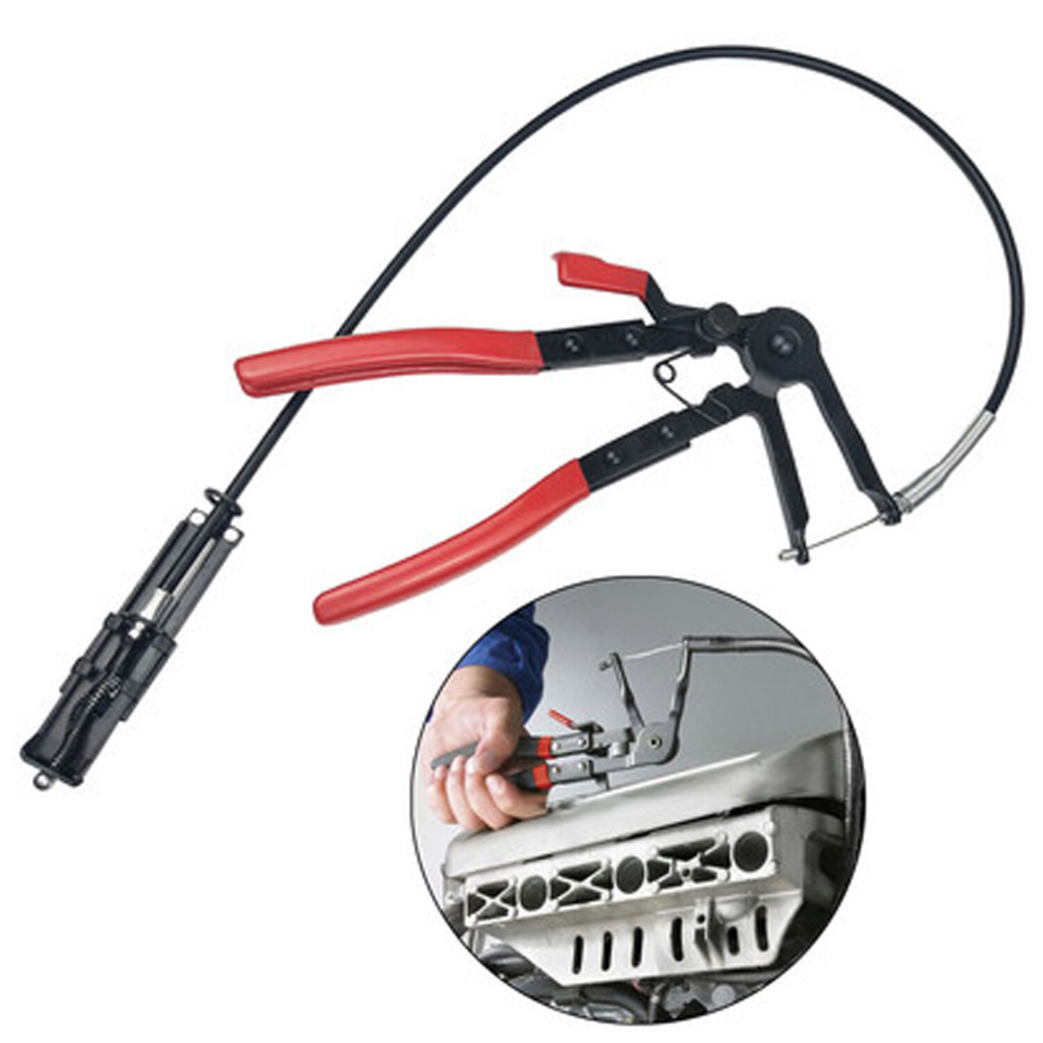 24″ Radiator Brake Fuel Oil Removal Tool Flexible Lock Hose Clip Clamp Plier US