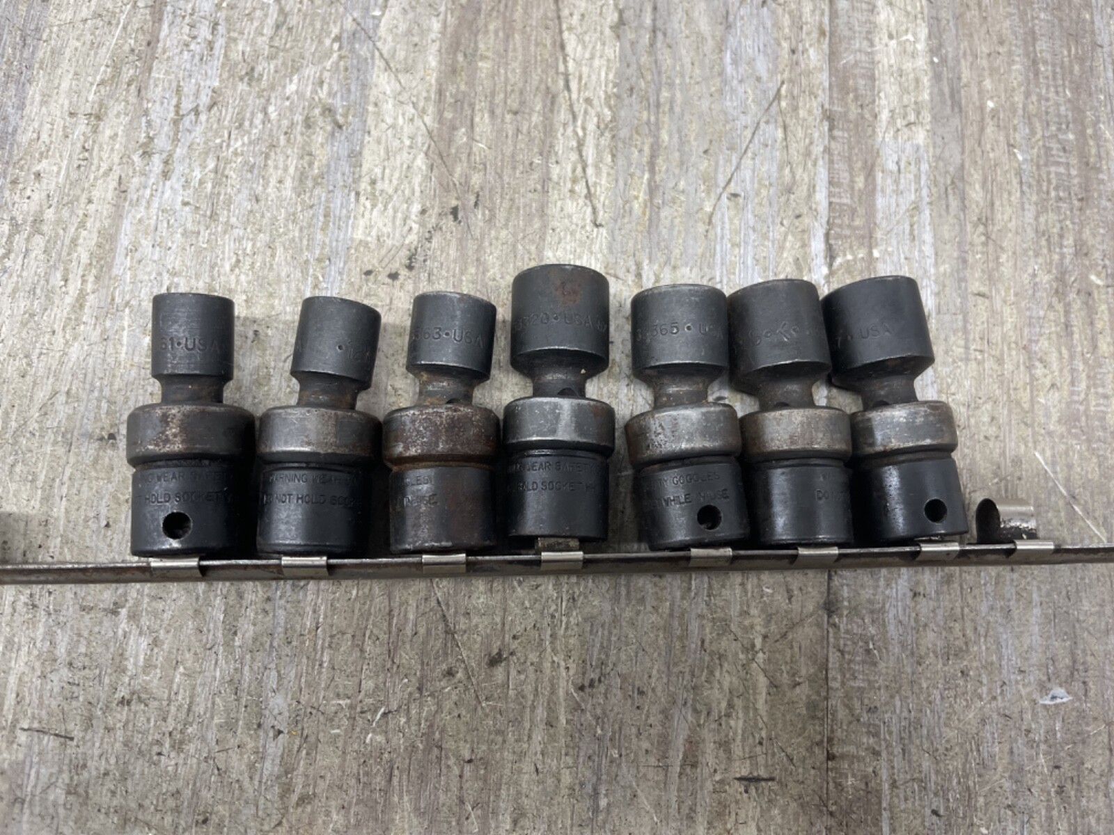 LOT OF 7 S-K 6PT. Drive Impact Swivel Socket. 33367–33361