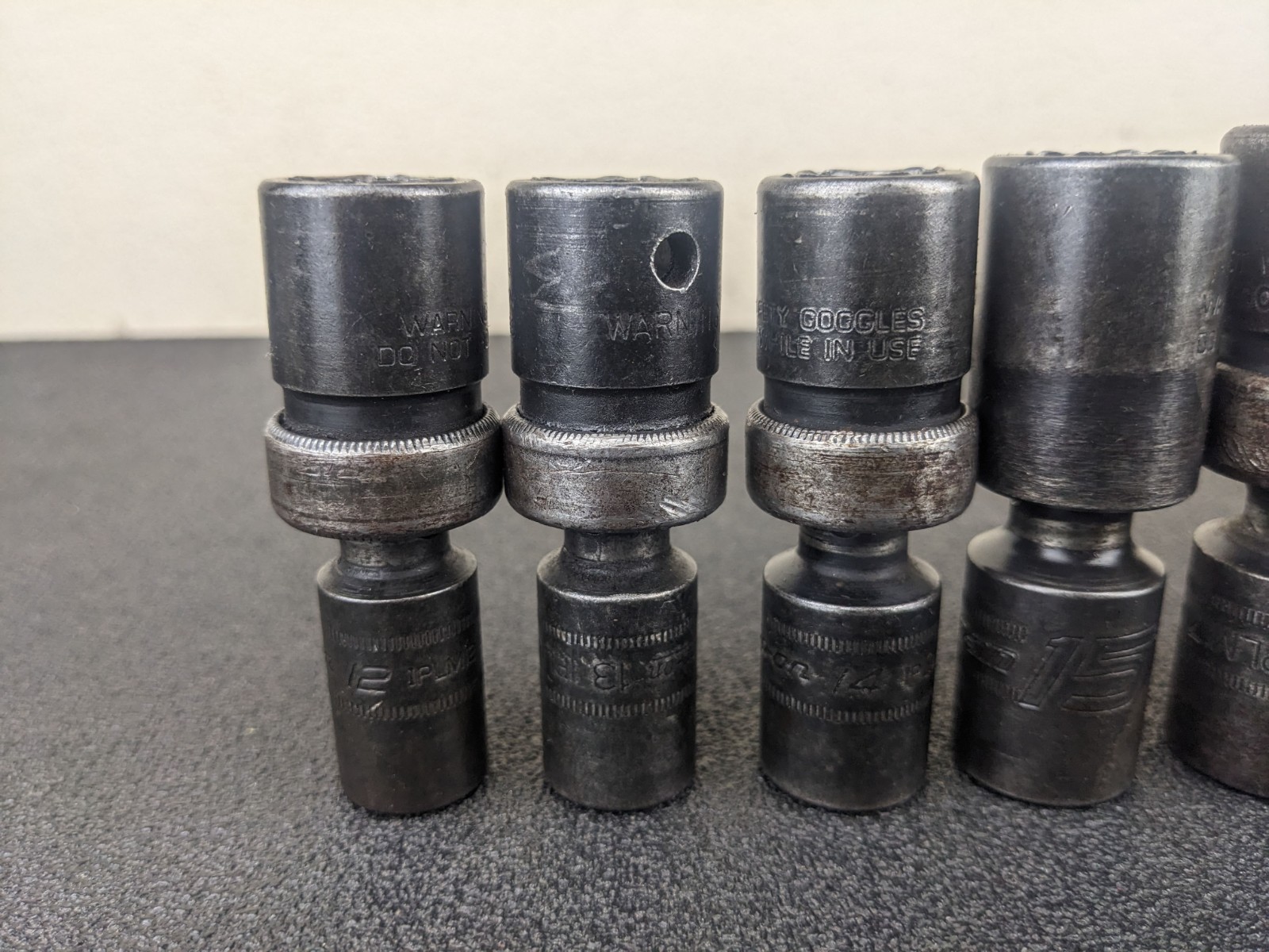 #bl432 Snap On Tools IPLM 1/2” Impact Swivel Socket Set 12,13,14,15,17,18mm