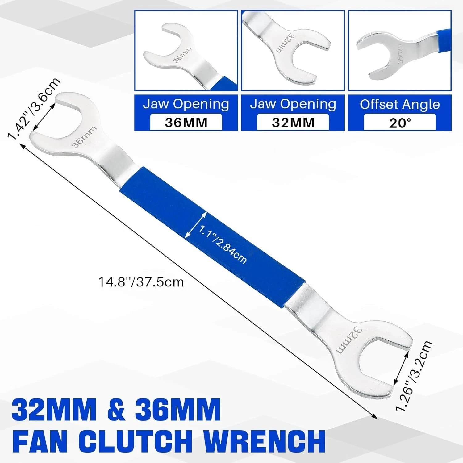 2PCS 32mm&36mm Fan Clutch Nut Wrench Clutch Holder Removal Tool For BMW Ford GM