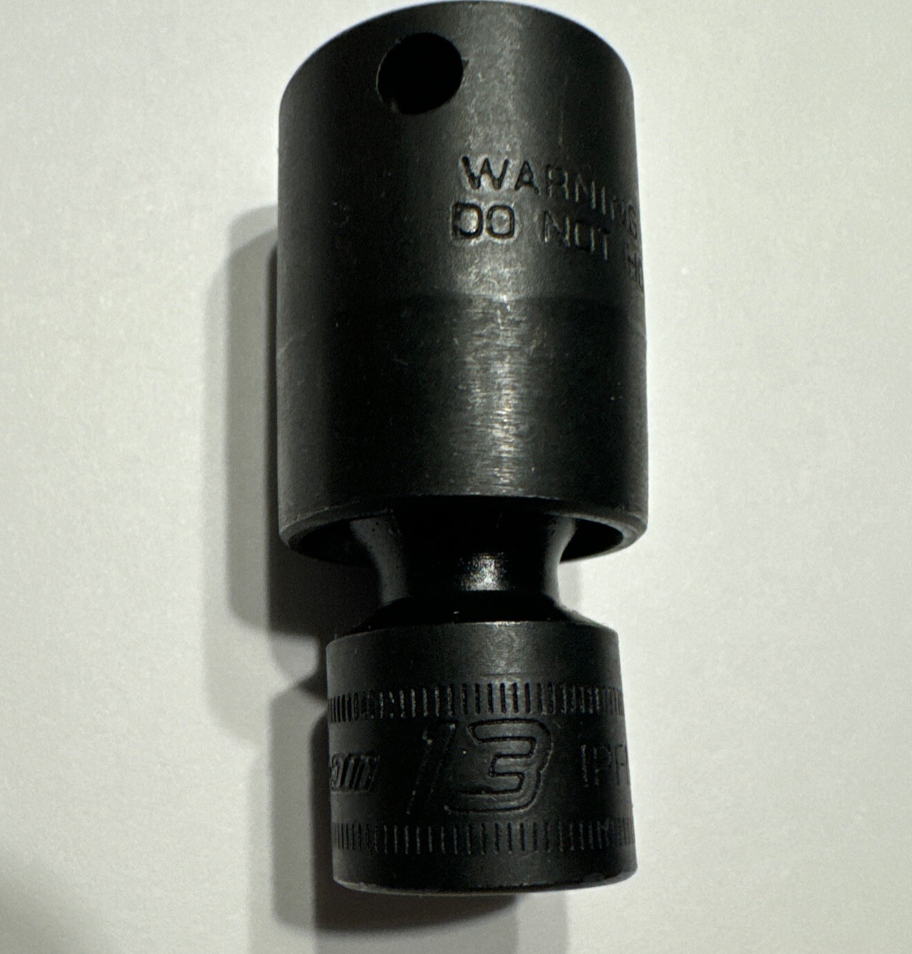 SNAP ON 13mm 6pt IMPACT UNIVERSAL, SWIVEL, WOBBLE SOCKET 3/8 dr IPFM13C