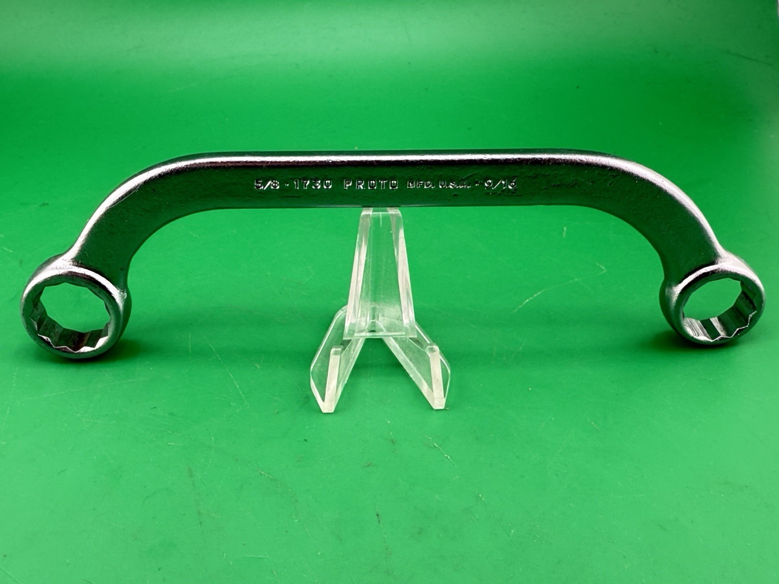 Proto Tools N0. 1730 5/8″ x 9/16″ 12pt Half Moon Box End Obstruction Wrench USA