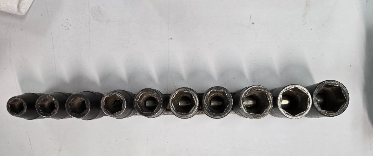 Snap-On Impact Sockets 10-19 MM W/ Holder IMM100-IMM190 Vintage