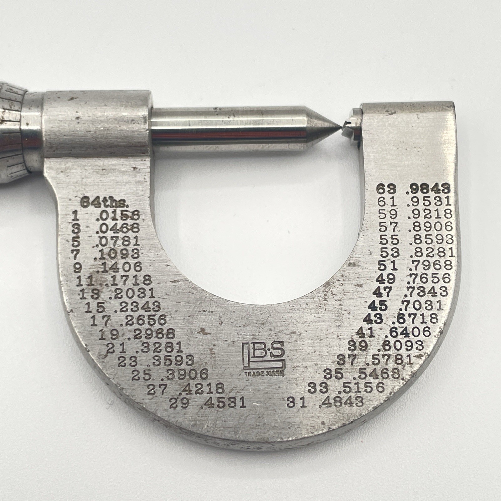 Brown & Sharpe No. 154 Screw Thread Micrometer NS&V 22–30 TPI USA