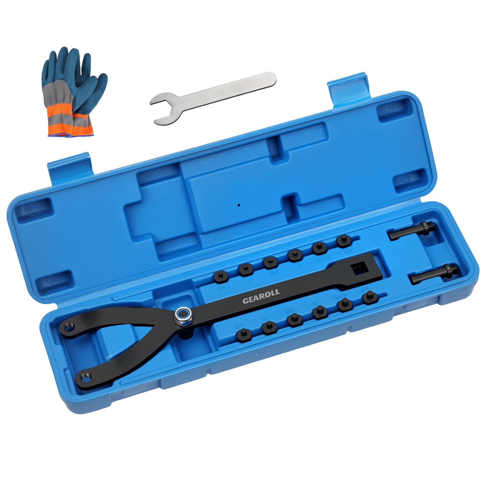 GEAROLL 15PCS Pulley Holder Tool 1-1/4 inches to 5 (32 ~ 127mm), Black