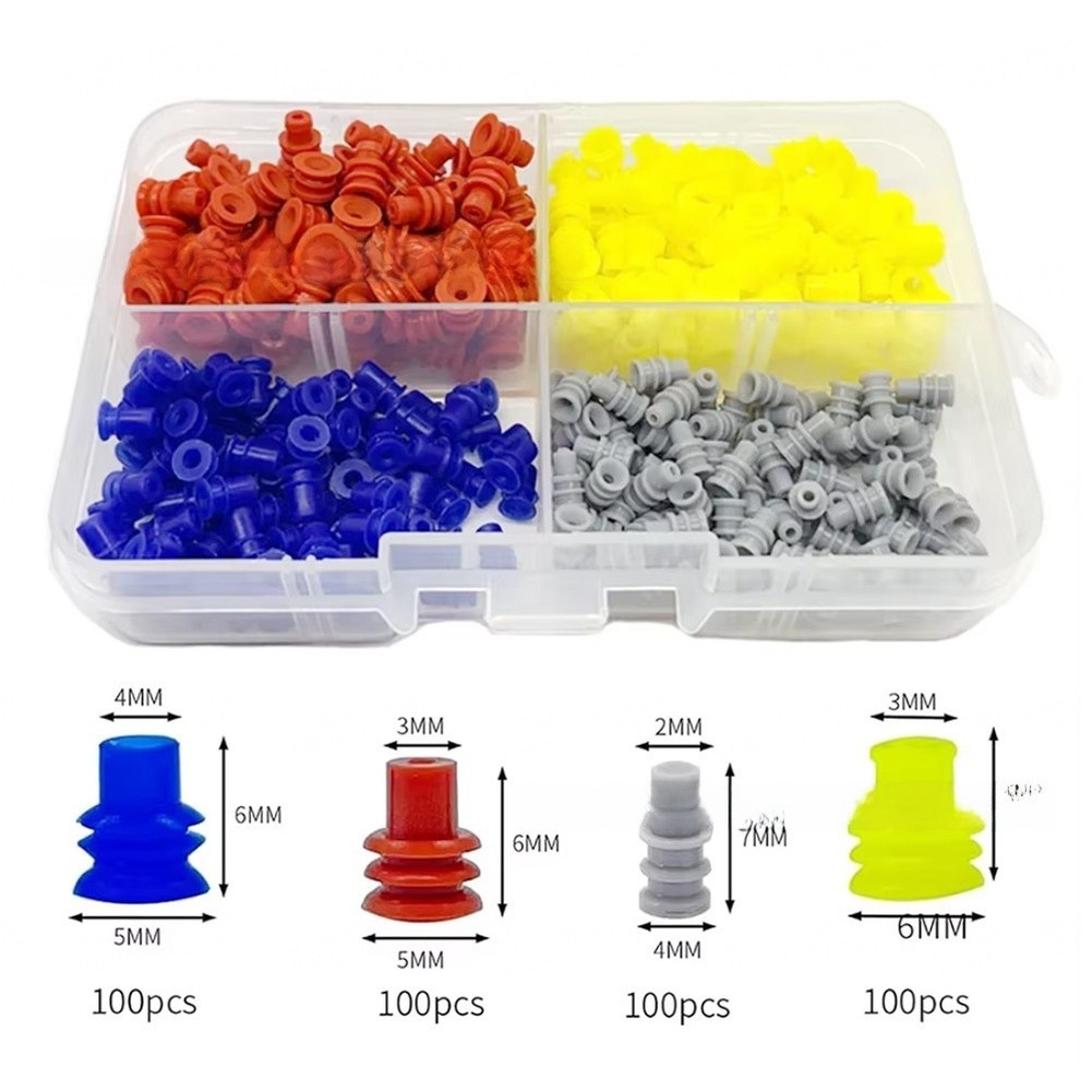 Waterproof Rubber Seals for Auto Connectors 400PCS Cable Wire Protection