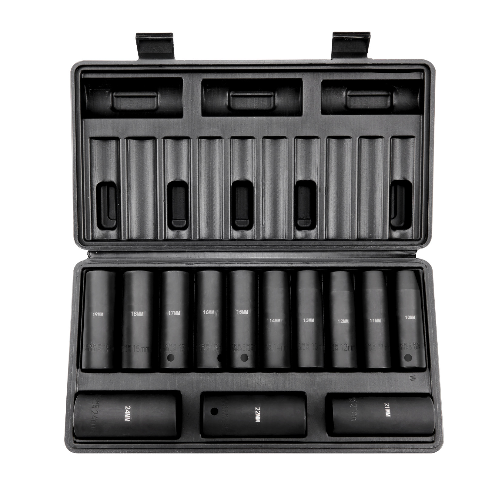 VEVOR Impact Sockets Set 13pcs Metric 6-Point 1/2in Drive Bit Ratchet Tool Kit