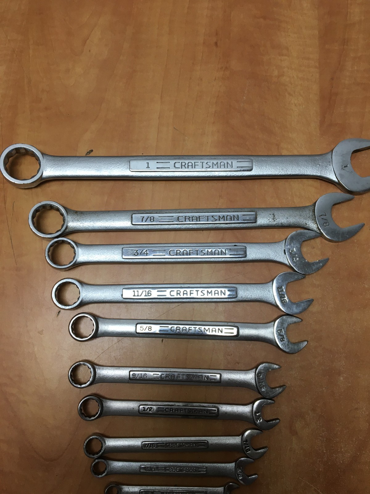 Craftsman USA 27pc Metric & SAE Combination Wrench 12 Point 6mm-22mm 1/4-1″