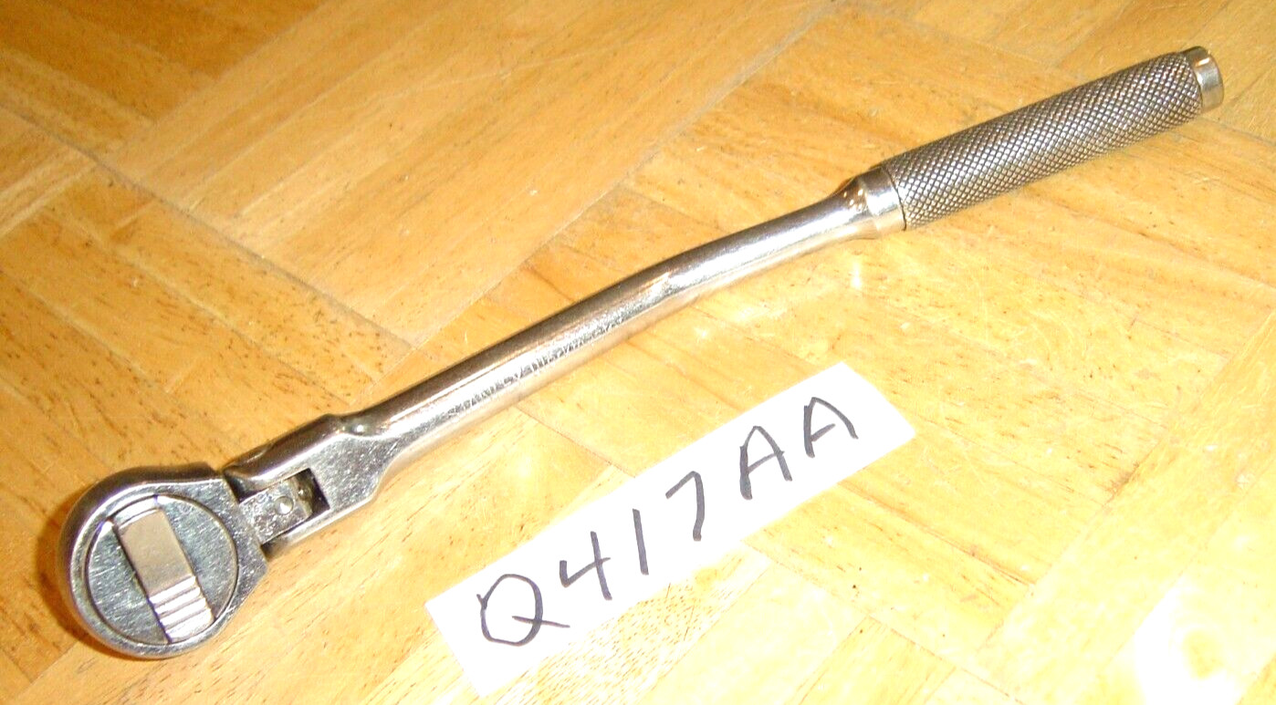 STANLEY TOOLS VINTAGE 3/8 DR. 10-1/2 INCH LONG FLEX BENT-HANDLE RATCHET 86-201S