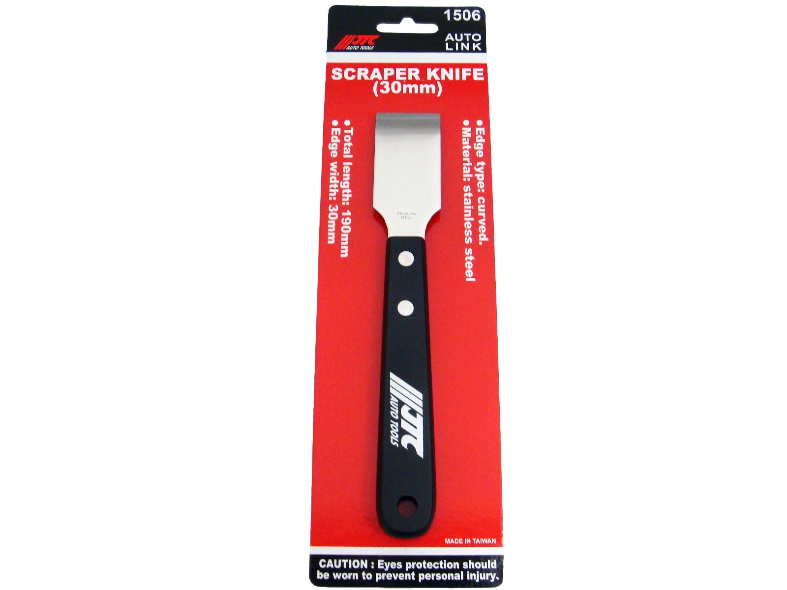 JTC SCRAPER KNIFE (TOTAL LENGTH 190MM; EDGE 30mm);STAINLESS STEEL; JTC # 1506