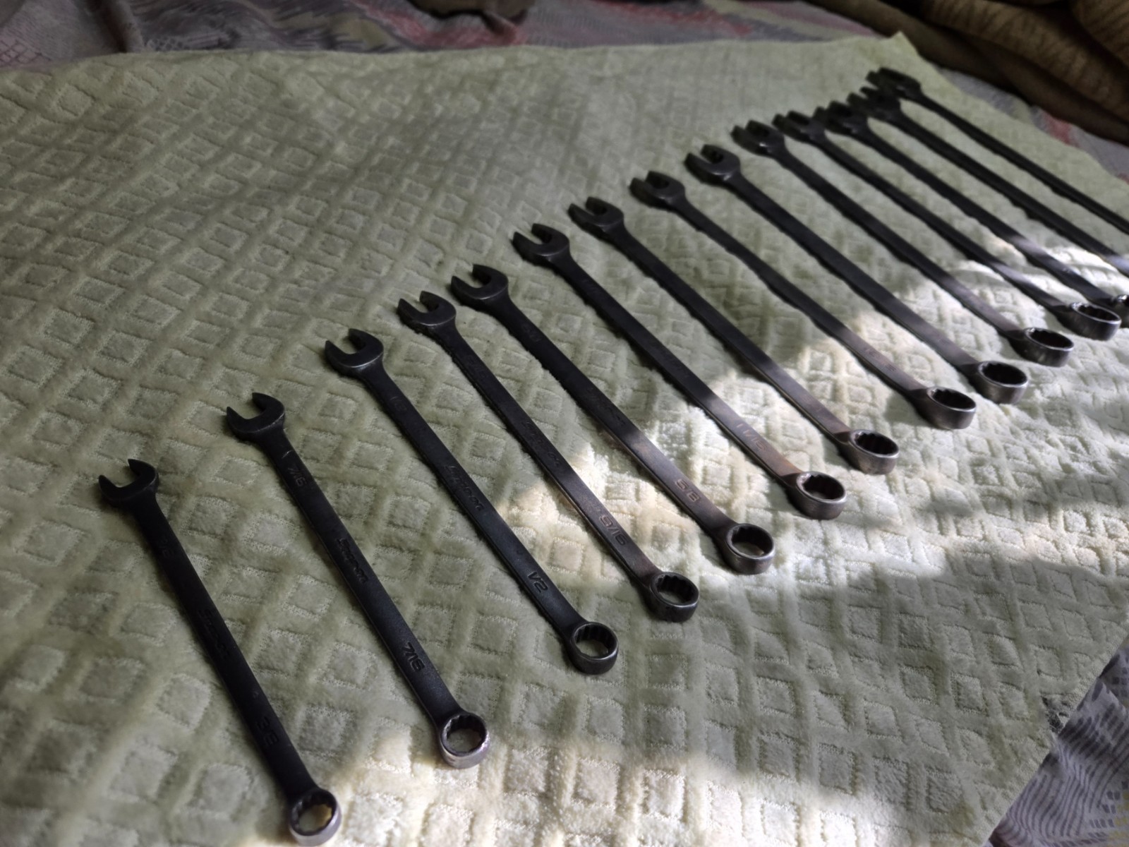 Snap-on GOEX 14-Pc Flank Drive SAE Industrial Wrench Set 3/8″ to 1-1/4″