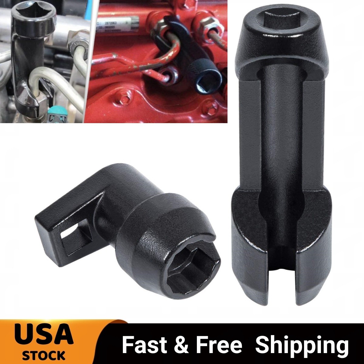 for 6.7L Ford Fuel Injector Socket Set 17 Mm 12 Point Injector Line Removal Tool