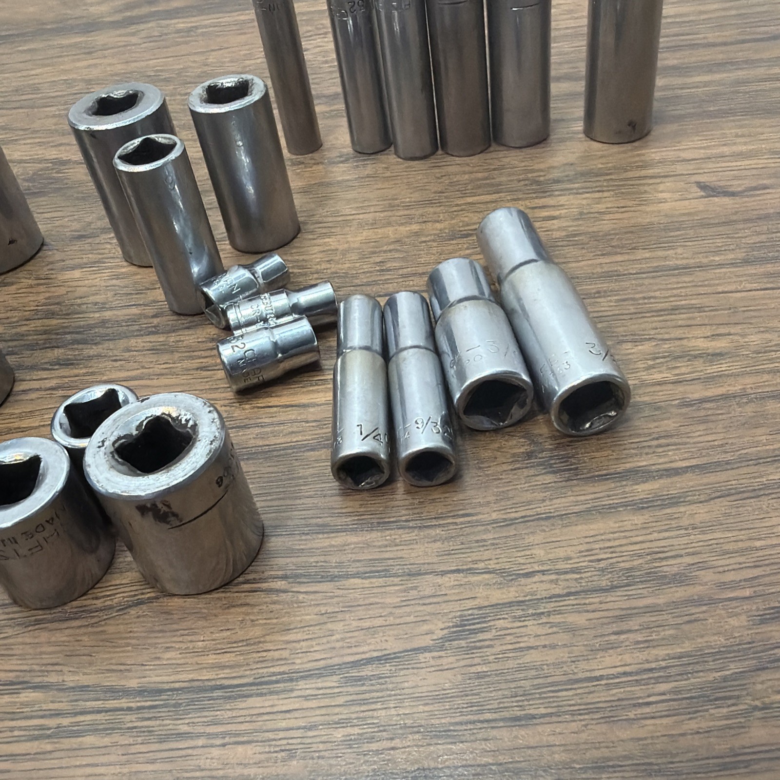 36x CRAFTSMAN Socket Lot SAE – 6pt 12pt – 1/2 1/4 Drive Asst Size Most Made USA