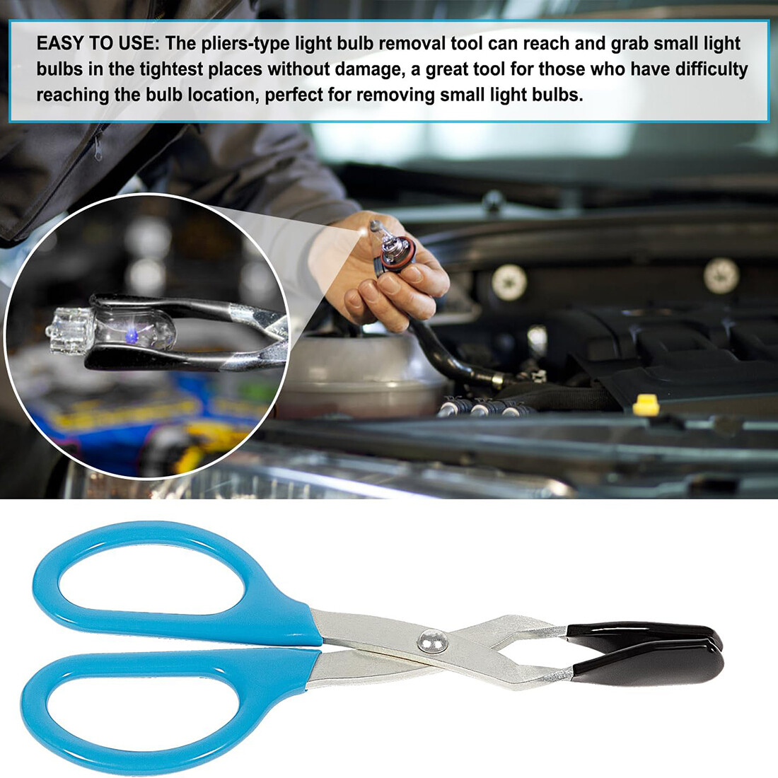 Small Mini Light Bulb Installation Removal Tool for Removing Hard to Reach Bulbs