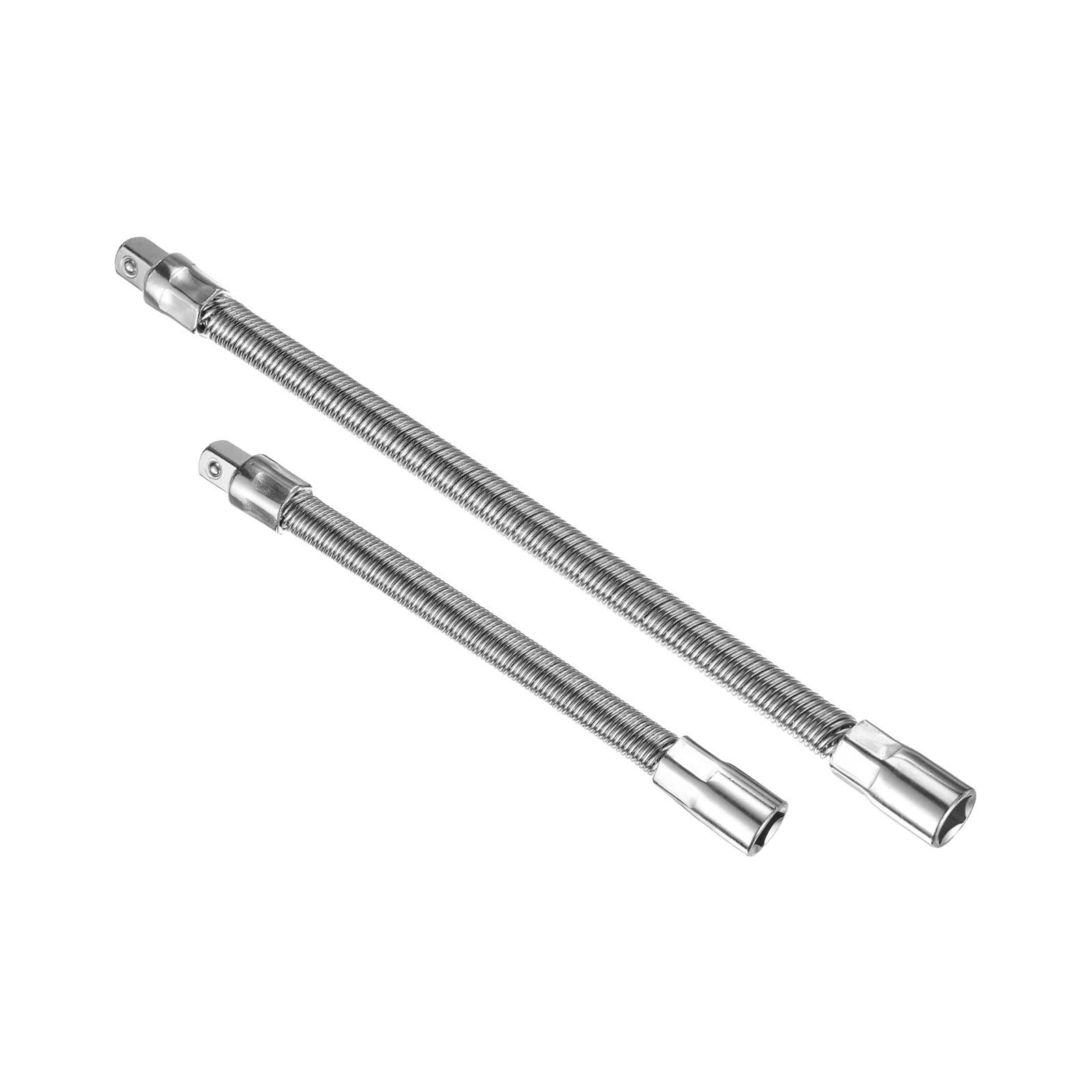 2pcs 1/2 inch Drive Flexible Extension Bar Set 10″ 14″ Extra Long Square Socket