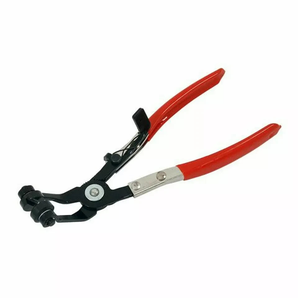 220 mm Angled Hose Clamp Clip Pliers For Fuel & Coolant Pipe Spring Clips 2585