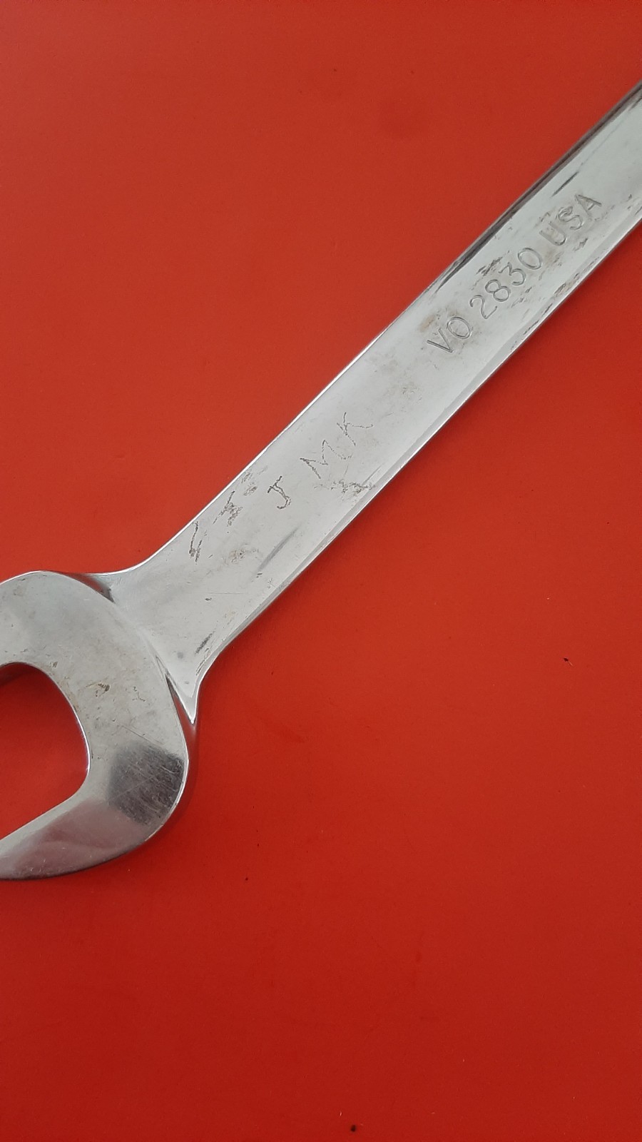 Snap On Tools USA 7/8″ x 15/16″ Open-End Wrench VO2830 Engraved 602