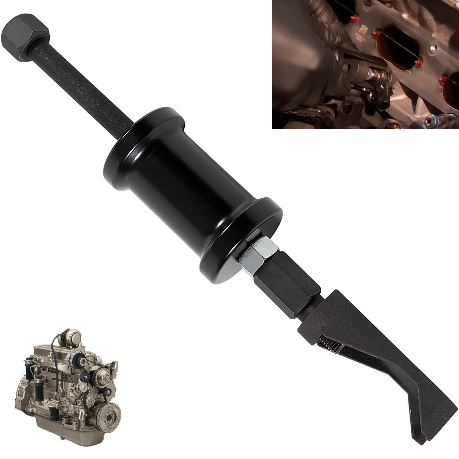 7121 Fuel Injector Nozzle Puller Tool for GM,Cat,Case,John Deere Diesel Engines