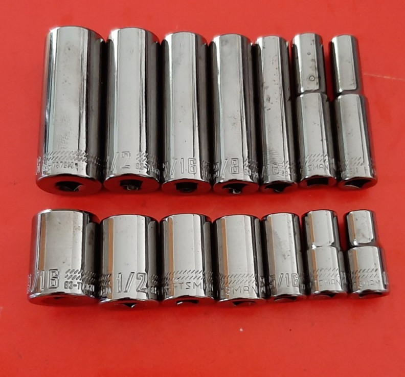 New Craftsman OVERDRIVE 1/4″ Drive SAE Deep & Shallow Socket Set 1/4 – 9/16″ 6pt