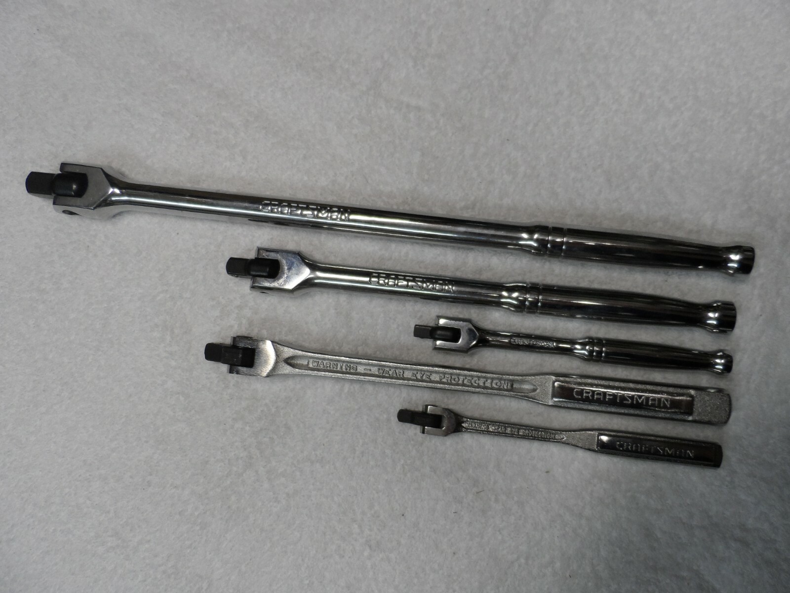 Craftsman 1/4″ 3/8″ 1/2″ Drive Polish & Satin Breaker Bar Set – 5 pcs
