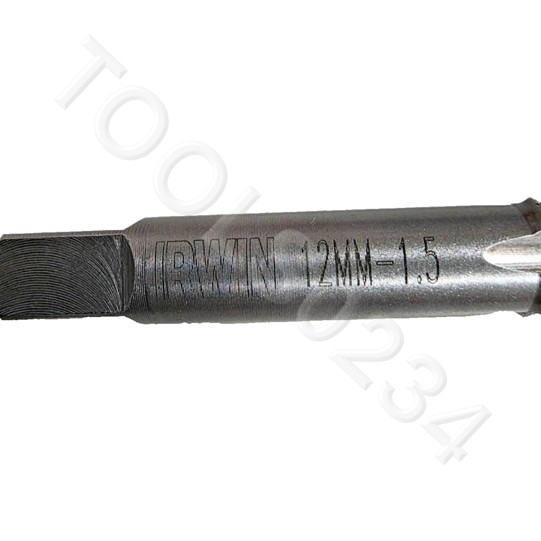 M12 X 1.5 Plug Tap Irwin 1743 ZR 12MM CS Hand Tap 4FL RH Metric