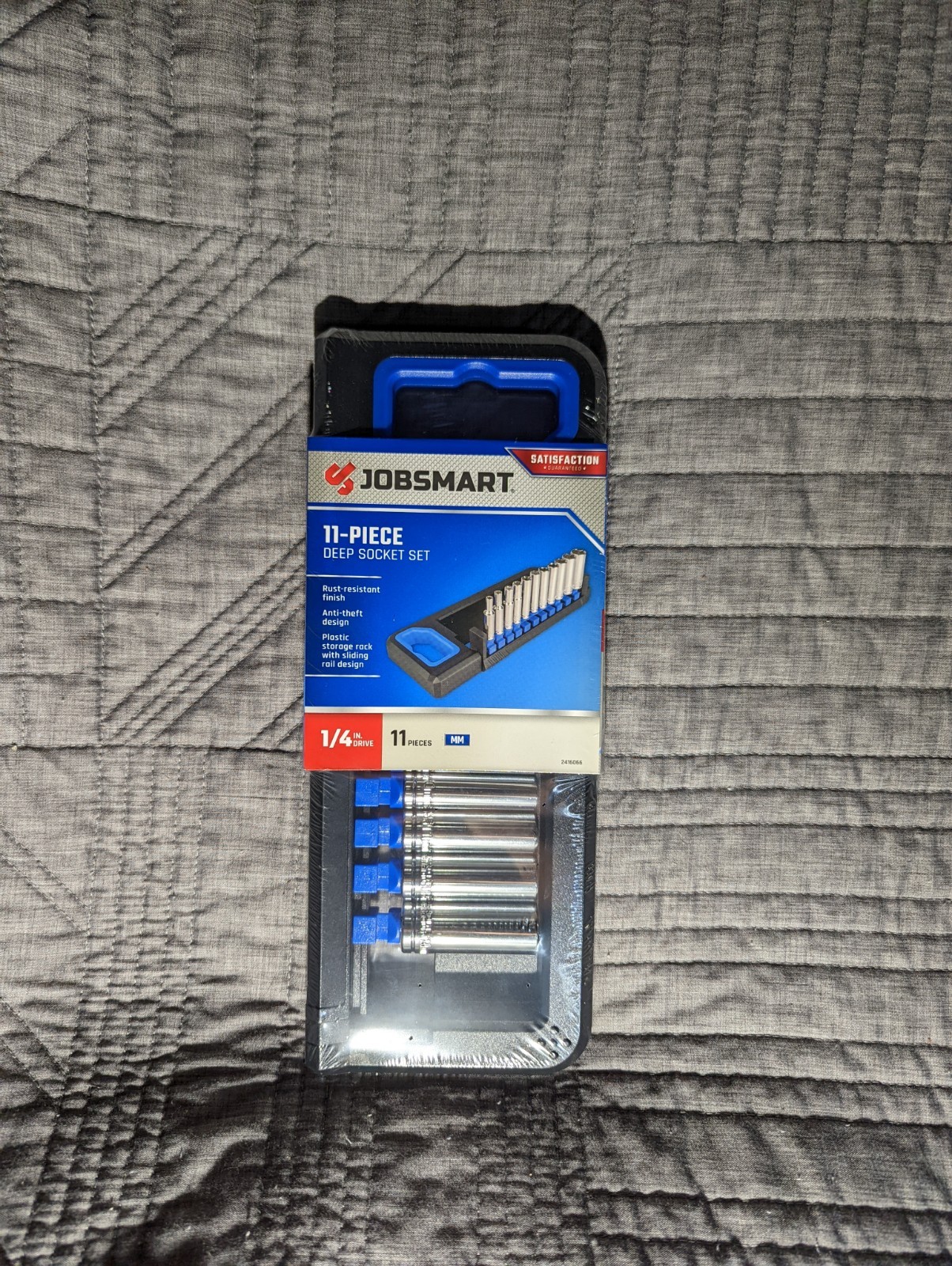 JobSmart 1/4 in. Drive Metric Deep Socket Set, 11 pc.
