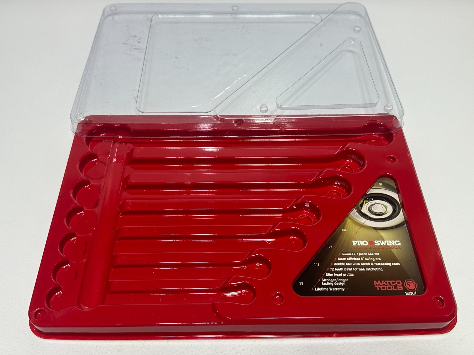 CASE / TRAY ONLY for Matco Tools USA SGRBL7T Pro Swing 7pc Box End Set
