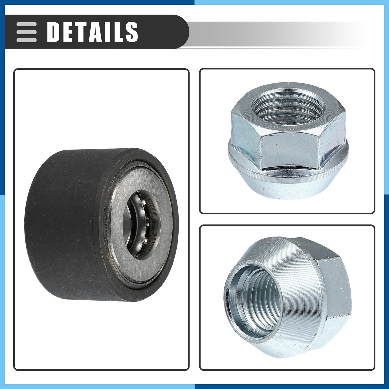 Wheel Stud Installer Tire Studding Tool with Hex Wheel Lug Nuts Silver Tone 1 pc