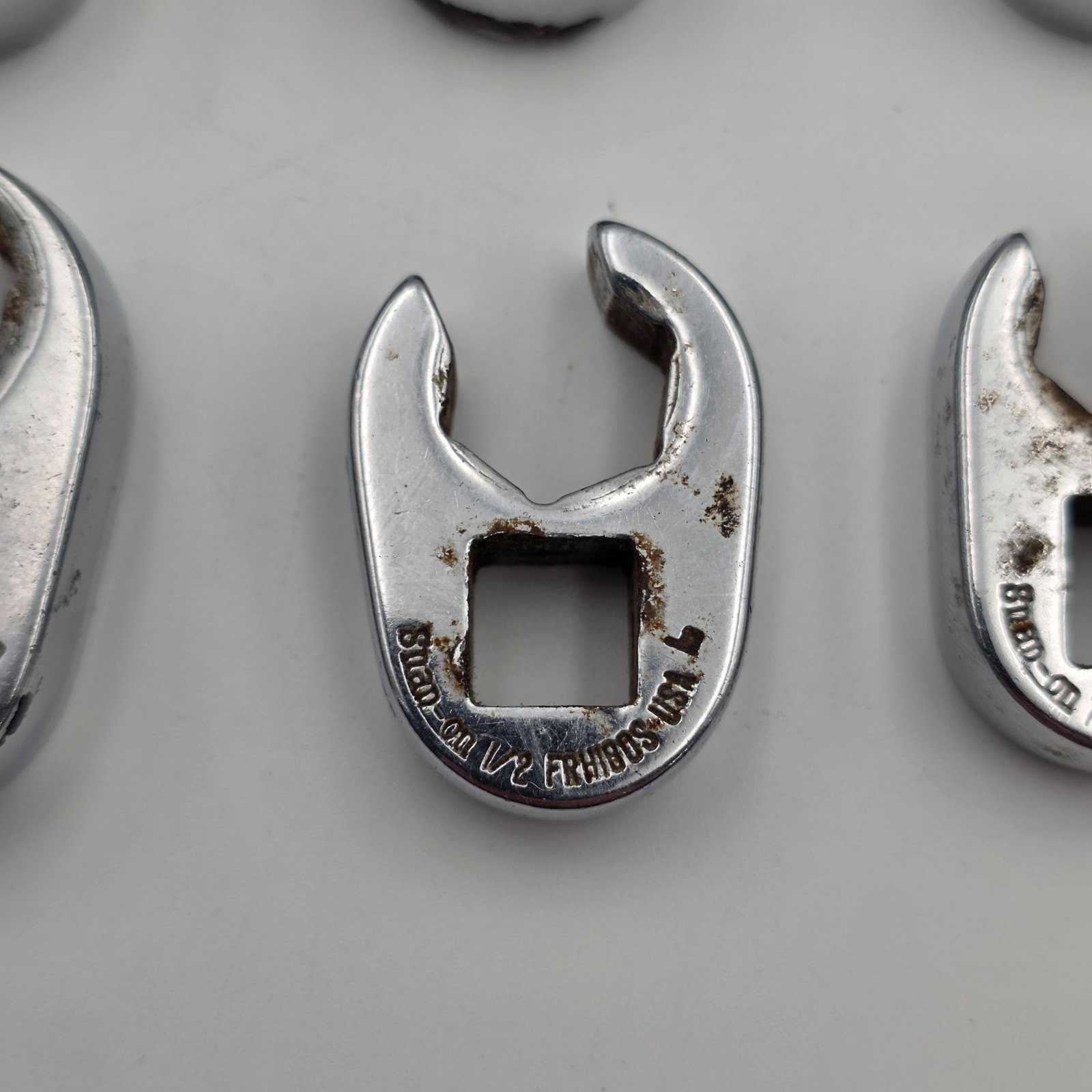 Snap-on 3/8 Drive SAE Flare Nut Crowfoot Wrench Set 6 Pc 7/16-3/4 USA