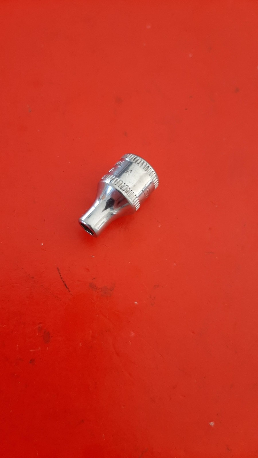 Snap-on Tools USA TMM4 1/4″ Drive 6Pt Point 4mm Chrome Shallow Socket USA