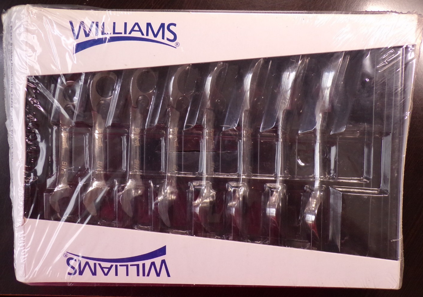 8 Piece Stubby Reversible Ratcheting Combination Wrench, SAE,12 Point,Williams