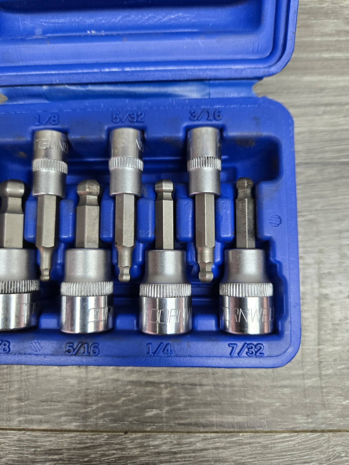 Cornwell CBS-B702SB 7 Piece Ball Hex Bit Set 1/8-3/8