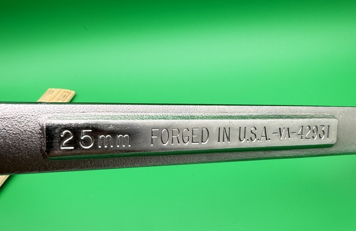 NOS Craftsman 42931 25MM Metric Combination Wrench Made In The USA 12Point 25mm