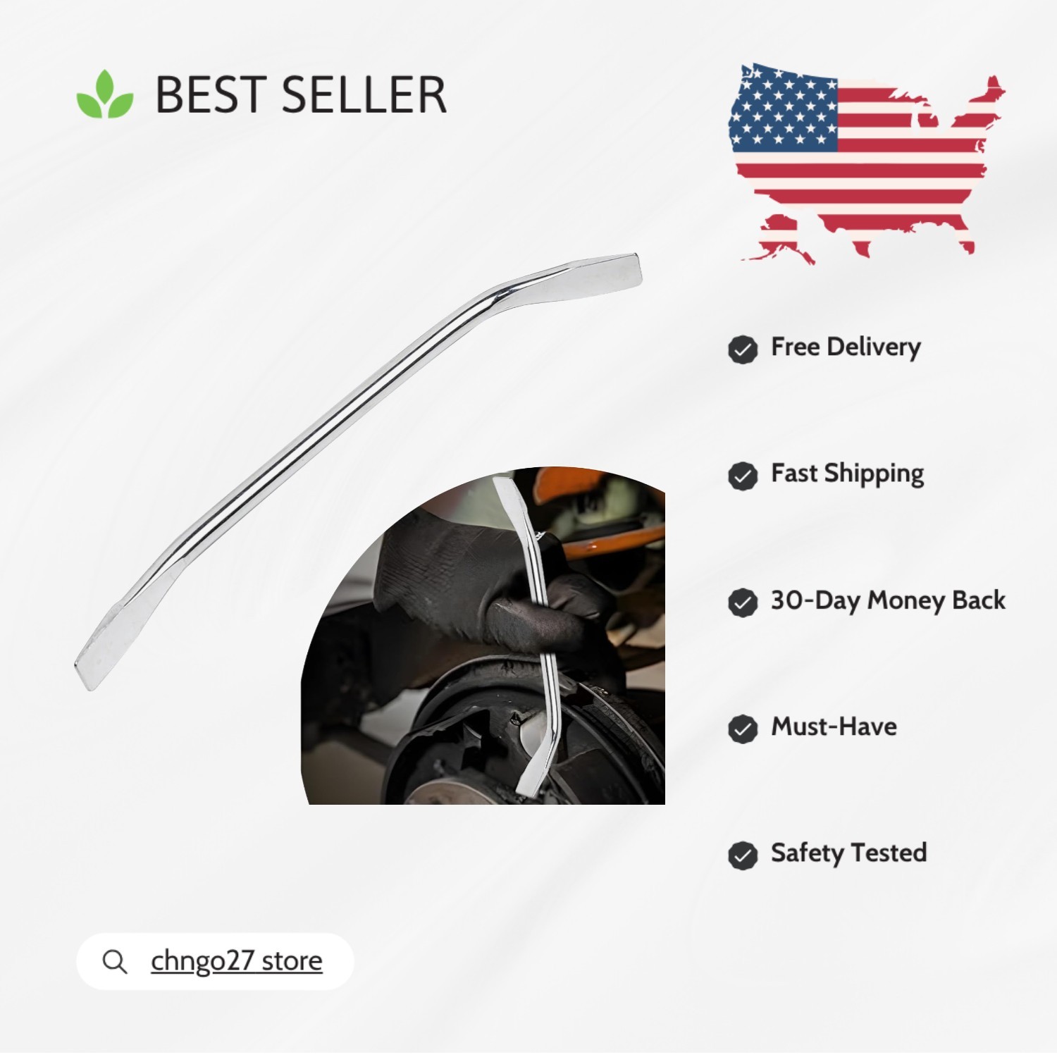High-Strength Drum Brake Adjustment Spoon and Tool Kit for Vehicle Maintenance