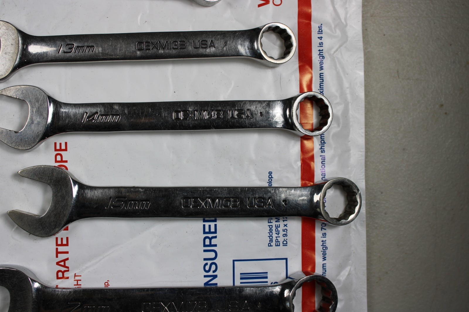 Snap On 6Pc Short Metric Combination Wrench Set Part# OEXSM710B – 10 – 17mm inco