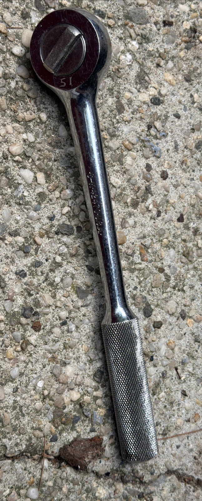 S-K Tools 1/2″ Drive Ratchet 42470 Wrench Knurled Handle Made In USA 10”