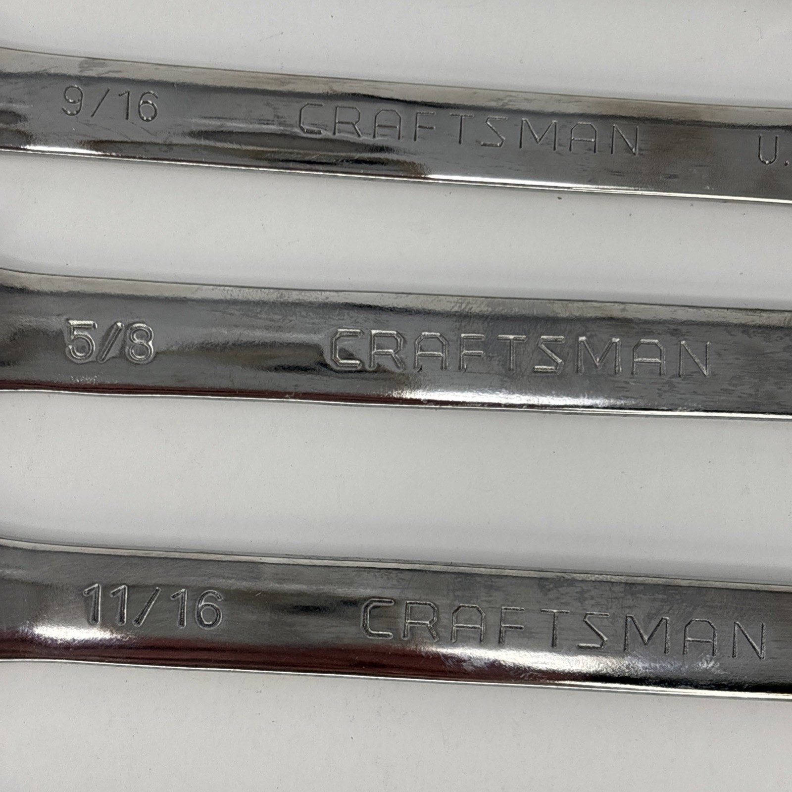 Craftsman SAE Ratcheting Wrench Set 12 Point Reversible 8pc GK F 42404 USA
