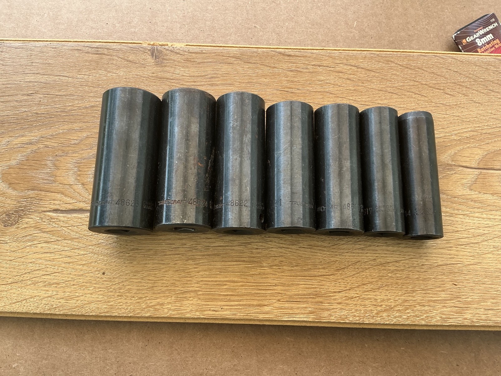 Truecraft (7) 1/2″ drive metric deep impact sockets. 26,24,22,21,19,17,14