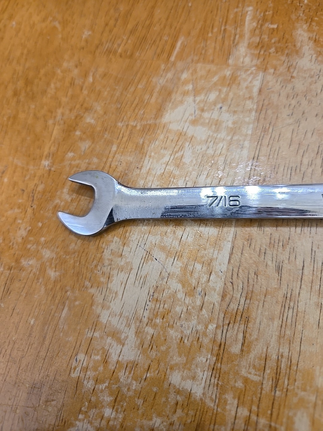 Snap On 7/16″-1/2″ Chrome Low Torque Slime Line Open End Wrench LTA1416