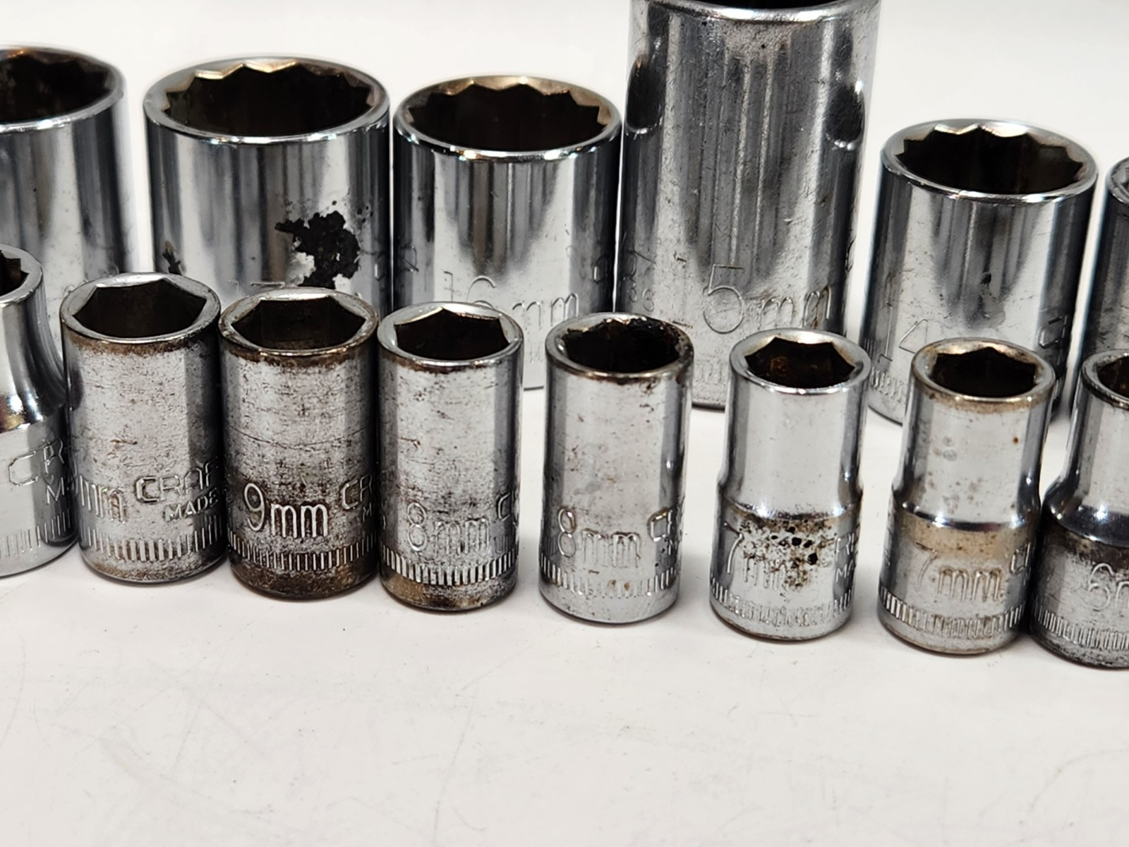 Vintage Craftsman Socket Tool Mixed Lot of 33 VV , G & V SERIES / Metric SAE