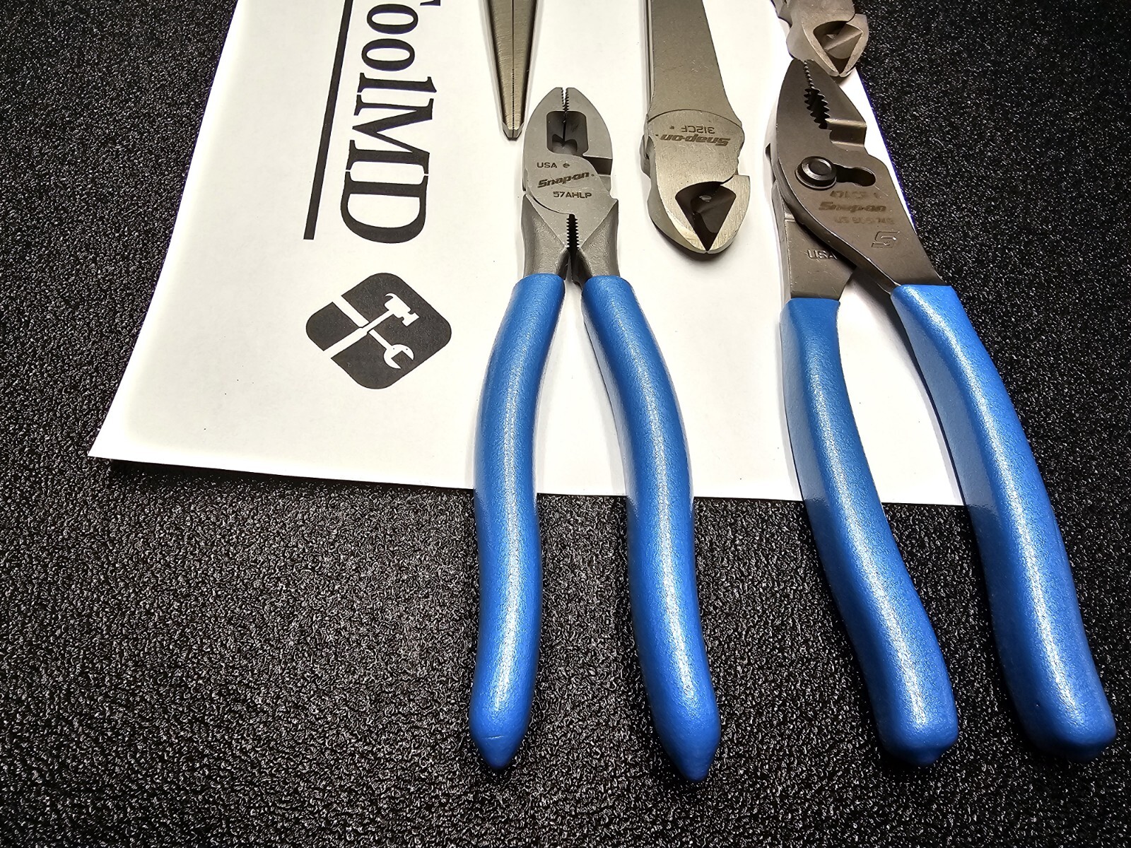 Snap-on Tools USA RARE 5pc PEARL BLUE Plier & Heavy-Duty Cutter Lot Set 312CF